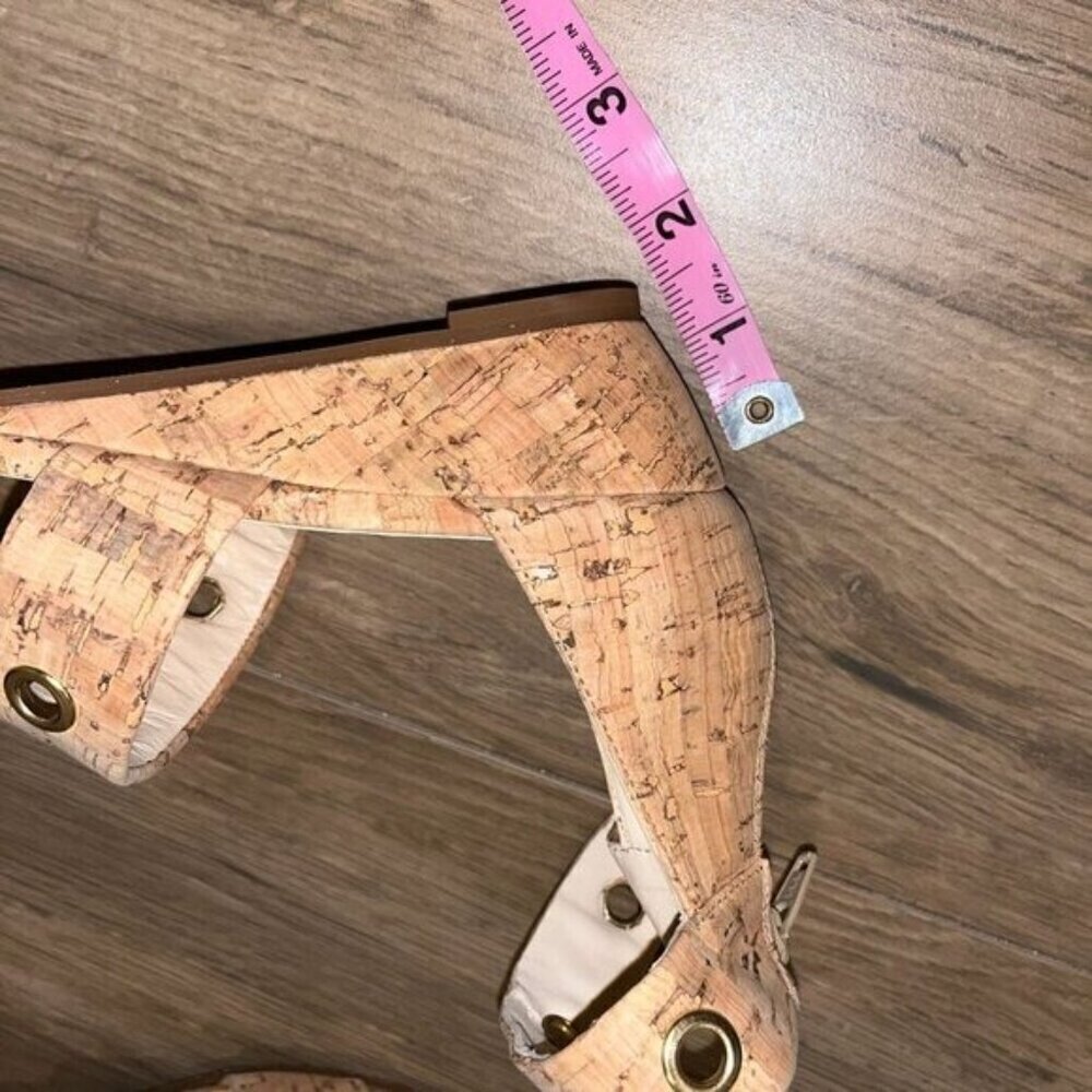 NWT ANTHROPOLOGIE Jon Josef Right Natural Cork Wedge Sandals 7 - Picture 5 of 5